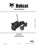 BOBCAT BOX BLADE, LASER SERVICE MANUAL 6901436 PDF