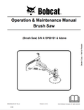 BOBCAT BRUSH SAW OPERATION AND MAINTENANCE MANUAL 6904202 PDF