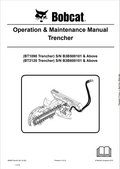 BOBCAT BT1090, BT2120 TRENCHER OPERATION AND MAINTENANCE MANUAL 6990977 PDF