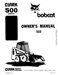 BOBCAT CLARK 500 SERIES 533 LOADER OWNER MANUAL 6556152 PDF