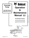 BOBCAT CONCRETE PUMP OPERATION AND MAINTENANCE MANUAL 6901059 PDF