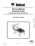 BOBCAT CONCRETE PUMP SERVICE MANUAL 6903713 PDF