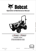 BOBCAT CT1021, CT1025 COMPACT TRACTOR OPERATION AND MAINTENANCE MANUAL 7408014 PDF