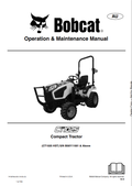 BOBCAT CT1025 COMPACT TRACTOR OPERATION AND MAINTENANCE MANUAL 7412976 PDF