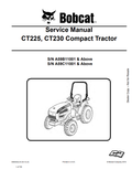 BOBCAT CT225, CT230 COMPACT TRACTOR SERVICE MANUAL 6986526 PDF