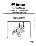 BOBCAT CT225, CT230, CT235 COMPACT TRACTOR SERVICE MANUAL 6987029 PDF