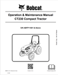 BOBCAT CT230 COMPACT TRACTOR OPERATION AND MAINTENANCE MANUAL 6986917 PDF