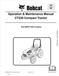 BOBCAT CT230 COMPACT TRACTOR OPERATION AND MAINTENANCE MANUAL 6987066 PDF