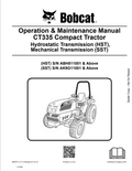 BOBCAT CT335 COMPACT TRACTOR OPERATION AND MAINTENANCE MANUAL 6987071 PDF