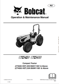 BOBCAT CT4045, CT4055 COMPACT TRACTOR OPERATION AND MAINTENANCE MANUAL 7412980 PDF