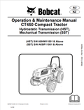 BOBCAT CT450 COMPACT TRACTOR OPERATION AND MAINTENANCE MANUAL 6987087 PDF