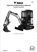 BOBCAT E17 COMPACT EXCAVATOR OPERATION AND MAINTENANCE MANUAL 7349191 PDF
