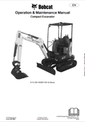 BOBCAT E17z COMPACT EXCAVATOR OPERATION AND MAINTENANCE MANUAL 7416736 PDF