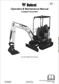 BOBCAT E17z COMPACT EXCAVATOR OPERATION AND MAINTENANCE MANUAL 7416736 PDF