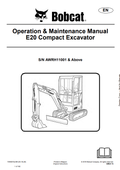 BOBCAT E20 COMPACT EXCAVATOR OPERATION AND MAINTENANCE MANUAL 7255007 PDF