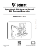 BOBCAT E20 COMPACT EXCAVATOR OPERATION AND MAINTENANCE MANUAL 7319209 PDF