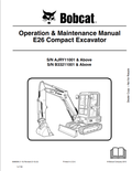 BOBCAT E26 COMPACT EXCAVATOR OPERATION AND MAINTENANCE MANUAL 6990096 PDF