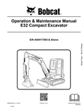 BOBCAT E32 COMPACT EXCAVATOR OPERATION AND MAINTENANCE MANUAL 6990440 PDF