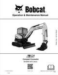 BOBCAT E35 COMPACT EXCAVATOR OPERATION AND MAINTENANCE MANUAL 7311305 PDF