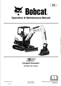 BOBCAT E37 COMPACT EXCAVATOR OPERATION AND MAINTENANCE MANUAL 7362437 PDF