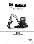 BOBCAT E45 COMPACT EXCAVATOR SERVICE MANUAL 6990720 PDF