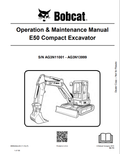 BOBCAT E50 COMPACT EXCAVATOR OPERATION AND MAINTENANCE MANUAL 6989440 PDF