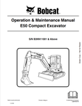 BOBCAT E50 COMPACT EXCAVATOR OPERATION AND MAINTENANCE MANUAL 7300141 PDF
