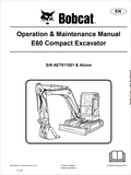 BOBCAT E60 COMPACT EXCAVATOR OPERATION AND MAINTENANCE MANUAL 6987189 PDF