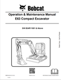 BOBCAT E63 COMPACT EXCAVATOR OPERATION AND MAINTENANCE MANUAL 6990612 PDF
