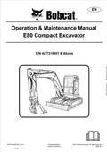 BOBCAT E80 COMPACT EXCAVATOR OPERATION AND MAINTENANCE MANUAL 7257778 PDF