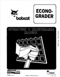 BOBCAT ECONO-GRADER OPERATION AND MAINTENANCE MANUAL 6720895 PDF