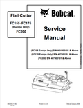 BOBCAT FC155, FC175, FC200 FLAIL CUTTER SERVICE MANUAL 6903303 PDF
