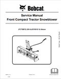 BOBCAT FCTSB72 FRONT MOUNT SNOWBLOWER SERVICE MANUAL 6989506 PDF