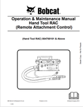 BOBCAT HAND TOOL RAC OPERATION AND MAINTENANCE MANUAL 6901404 PDF