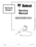 BOBCAT HB1380, HB2380 HYDRAULIC BREAKER SERVICE MANUAL 6904929 PDF