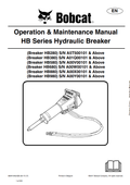 BOBCAT HB280, HB680, HB880, HB980, HB1180 HB SERIES HYDRAULIC BREAKER OPERATION AND MAINTENANCE MANUAL 6904104 PDF