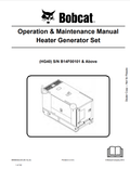 BOBCAT HG40 HEATER GENERATOR SET OPERATION AND MAINTENANCE MANUAL 6990633 PDF