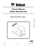 BOBCAT HG40 HEATER GENERATOR SET SERVICE MANUAL 6990758 PDF