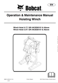 BOBCAT HOISTING WINCH OPERATION AND MAINTENANCE MANUAL 6989511 PDF