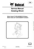 BOBCAT HOISTING WINCH SERVICE MANUAL 6989513 PDF