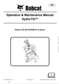 BOBCAT HYDRA-TILT OPERATION AND MAINTENANCE MANUAL 6901173 PDF