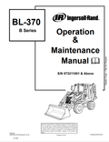 BOBCAT INGERSOLL-RAND BL-370 B SERIES BACKHOE LOADER OPERATION AND MAINTENANCE MANUAL 6903706 PDF
