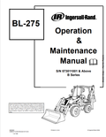 BOBCAT INGERSOLL-RAND BL–275 BACKHOE LOADER OPERATION AND MAINTENANCE MANUAL 6903859 PDF