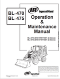 BOBCAT INGERSOLL-RAND BL–470, BL–475 BACKHOE LOADER OPERATION AND MAINTENANCE MANUAL 6902017 PDF