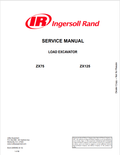 BOBCAT INGERSOLL-RAND UTILITY EQUIPMENT ZX75, ZX125 LOAD EXCAVATOR SERVICE MANUAL 22856462 PDF
