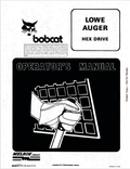 BOBCAT LOWE AUGER HEX DRIVE OPERATOR MANUAL 6556515 PDF