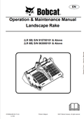 BOBCAT LR5B, LR6B LANDSCAPE RAKE OPERATION AND MAINTENANCE MANUAL 6724804 PDF