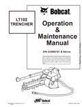 BOBCAT LT102 TRENCHER OPERATION AND MAINTENANCE MANUAL 6901226 PDF