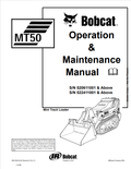 BOBCAT MT50 MINI TRACK LOADER OPERATION AND MAINTENANCE MANUAL 6901508 PDF