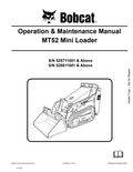 BOBCAT MT52 MINI LOADER OPERATION AND MAINTENANCE MANUAL 6903375 PDF